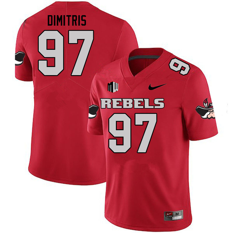 Men #97 Nick Dimitris UNLV Rebels College Football Jerseys Sale-Scarlet - Click Image to Close